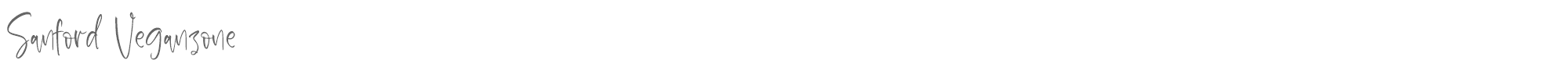 Sample characters Sanford Veganzone Font